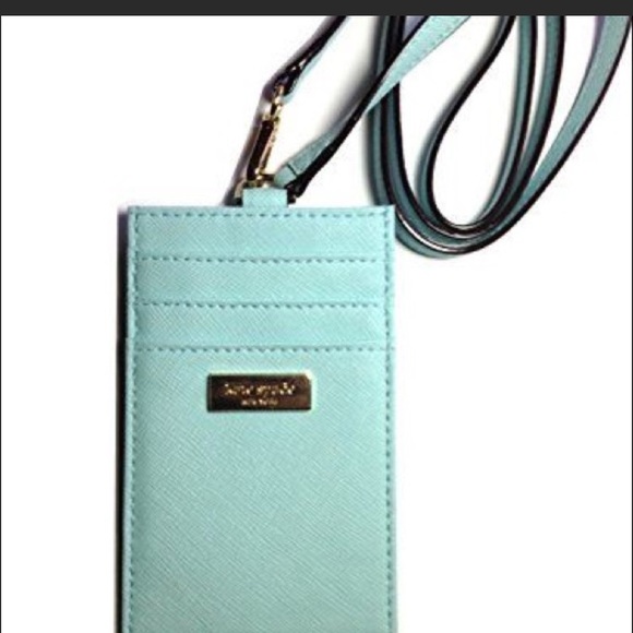 kate spade Accessories - Kate spade blue lanyard id card holder window nwt